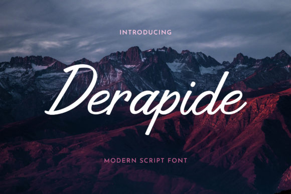 Derapide: A Balanced Brush Script for Romantic and Personalized Design