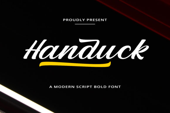 Handuck: A Bold Brush Script for Confident Branding