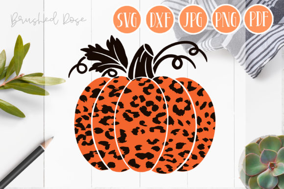 Leopard Pumpkin SVG: Layered Fall Design