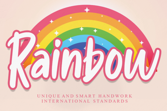Rainbow Font: Elevating Your Designs with a Cool Paint-Brushed Handwritten Style