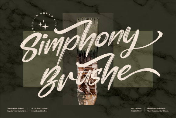 Simphony Brushe: Elevating Design with Sophisticated Script Typography